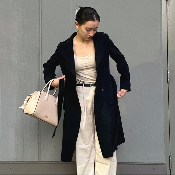 BLACK CLASSY JKE WOOL COAT - Picture 6 of 9